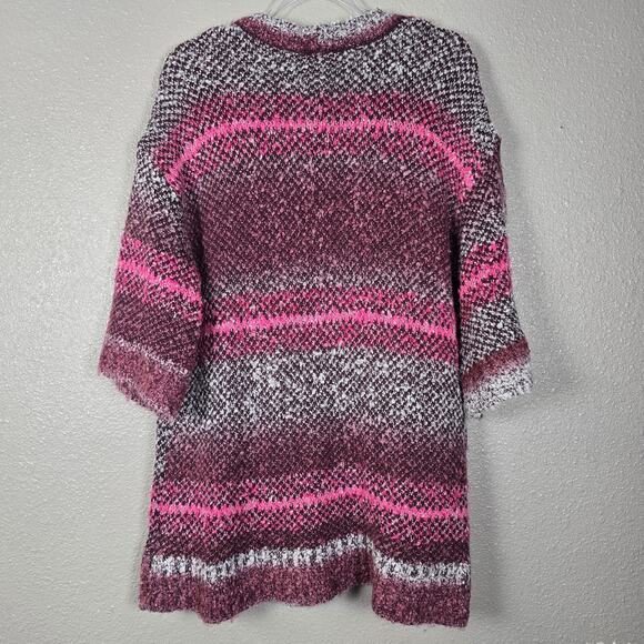 Torrid Spacedye Oversize Bouncle Kimono Multi Color Pink Sweater Size 00 - Picture 2 of 8